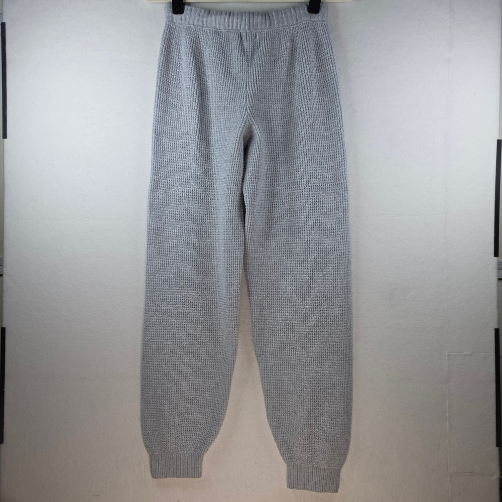 Aerie Waffle Knit Lounge Jogger Gray Drawstring Waist Pants XS Regular - Picture 2 of 6